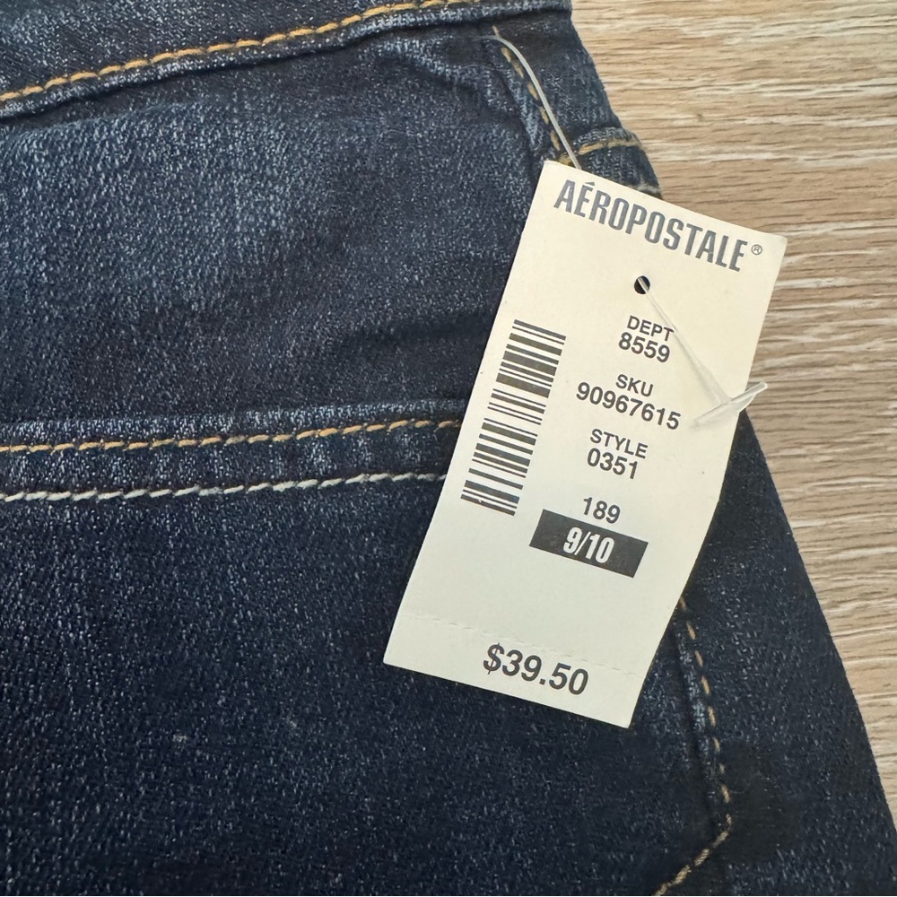 Aeropostale Women's Size 9/10 Midi Blue Jean Short Shorts 3 1/2” Inseam NWT - Picture 3 of 8